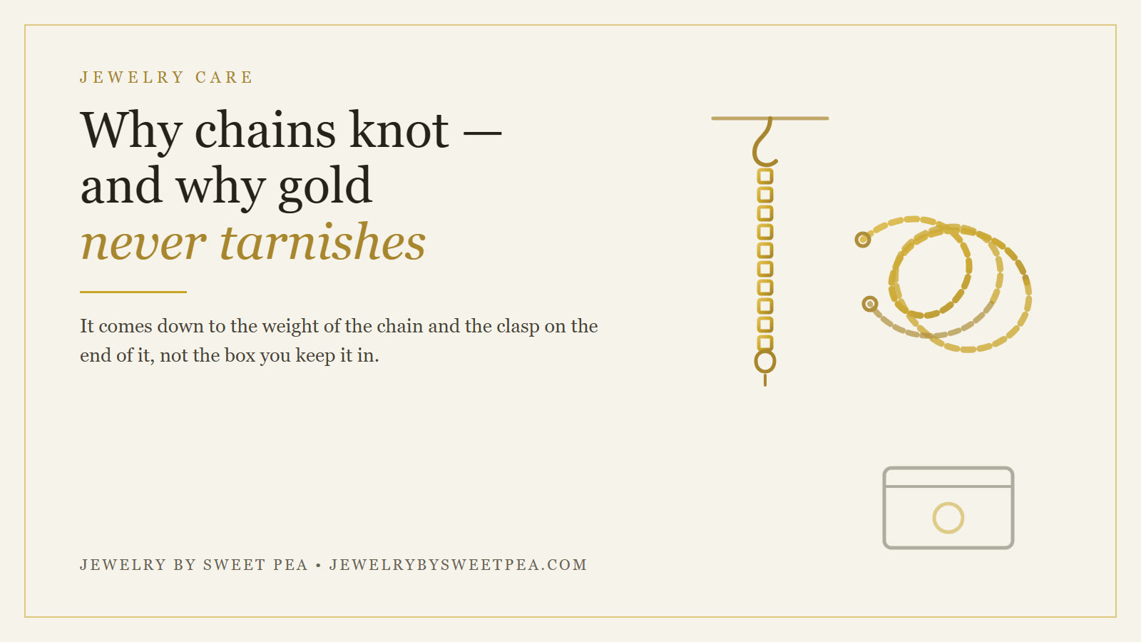 How to store gold jewelry so it never tangles or tarnishes