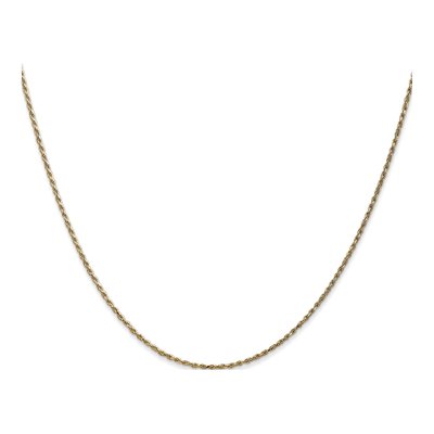 14K Yellow Gold 1.15mm Diamond-Cut Rope Chain – view 3