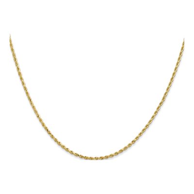 14K Yellow Gold 1.5mm Handmade Diamond-Cut Rope Chain – view 3