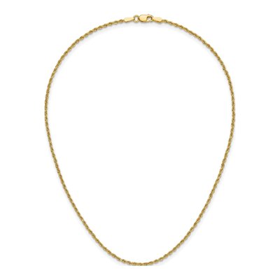 14K Yellow Gold 1.5mm Handmade Diamond-Cut Rope Chain – view 6
