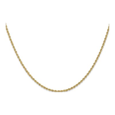 14K Yellow Gold 1.5mm Handmade Rope Chain – view 3