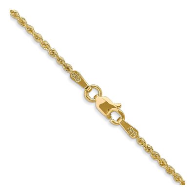 14K Yellow Gold 1.5mm Handmade Rope Chain – view 5