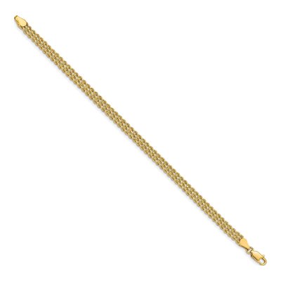 14K Yellow Gold 4.5mm Diamond-Cut Triple Strand Rope Chain Bracelet – view 3