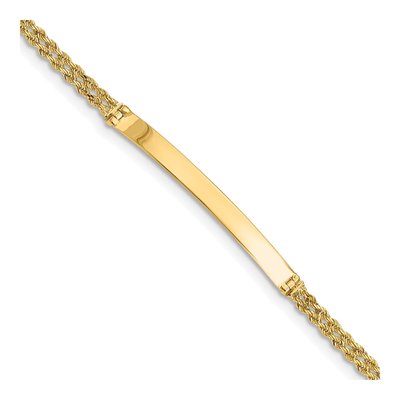 14K Yellow Gold Two-Strand Rope ID Bracelet