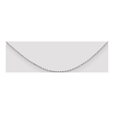14K White Gold 14" Diamond-Cut Rope Chain, 1.5mm – view 4