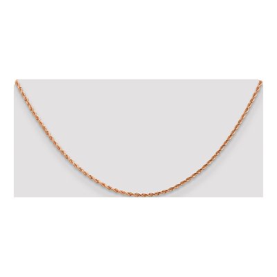 14K Rose Gold 1.75mm Handmade Diamond-Cut Rope Chain – view 5