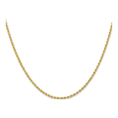 14K Yellow Gold 2mm Handmade Rope Chain – view 3