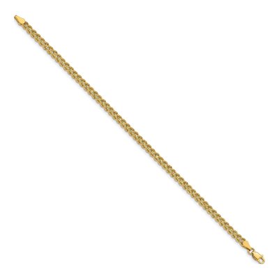 14K Yellow Gold 3.75mm Diamond-Cut Double Strand Rope Chain Bracelet – view 3