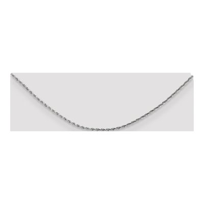 14K White Gold 1.75mm Handmade Diamond-Cut Rope Chain – view 4