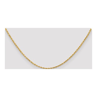 14K Yellow Gold 2mm Handmade Diamond-Cut Rope Chain – view 6