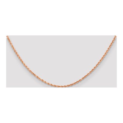 14K Rose Gold 2mm Handmade Diamond-Cut Rope Chain – view 5