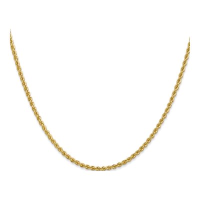 14K Yellow Gold 2.25mm Handmade Rope Chain – view 4