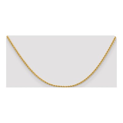 14K Yellow Gold 2.25mm Handmade Rope Chain – view 6