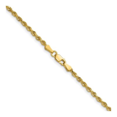 14K Yellow Gold 2.25mm Handmade Diamond-Cut Rope Chain – view 5