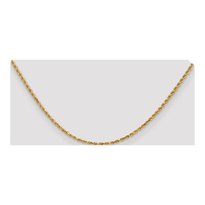 14K Yellow Gold 2.25mm Handmade Diamond-Cut Rope Chain – view 6