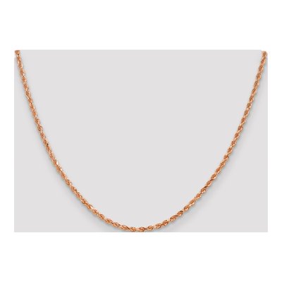 14K Rose Gold 2.25mm Handmade Diamond-Cut Rope Chain – view 5