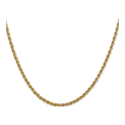 14K Yellow Gold 2.5mm Handmade Rope Chain – view 4