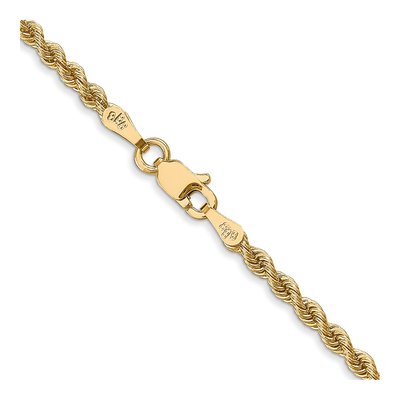 14K Yellow Gold 2.5mm Handmade Rope Chain – view 5