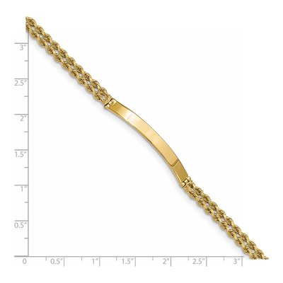 14K Yellow Gold Two-Strand Rope ID Bracelet – view 4