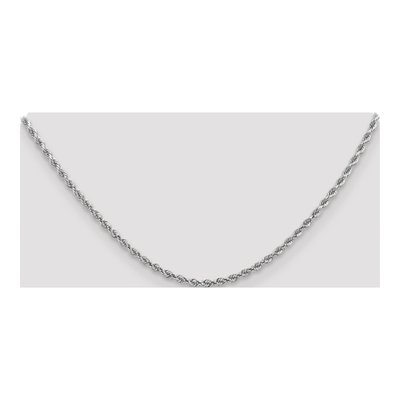 14K White Gold 2.75mm Handmade Diamond-Cut Rope Chain – view 6