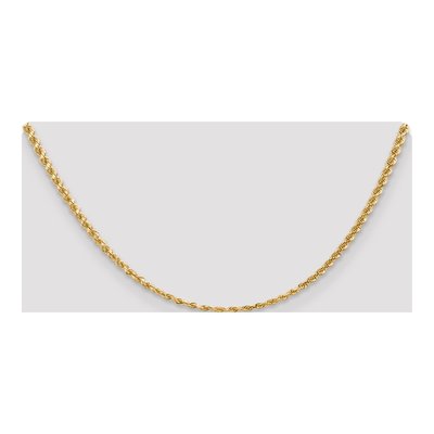 14K Yellow Gold 3mm Handmade Diamond-Cut Rope Chain – view 6