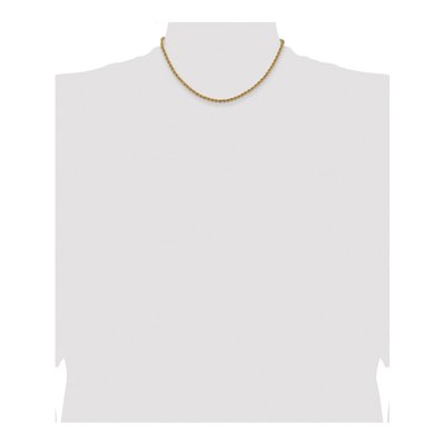 14K Yellow Gold 3mm Handmade Rope Chain – view 6