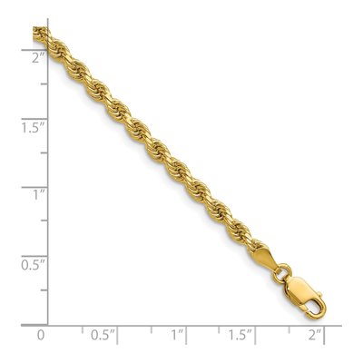 14K Yellow Gold 3.25mm Diamond-Cut Rope Chain – view 7