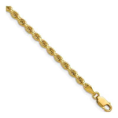 14K Yellow Gold 3.25mm Diamond-Cut Rope Chain