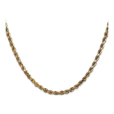 14K Yellow Gold 3.5mm Handmade Diamond-Cut Rope Chain – view 4
