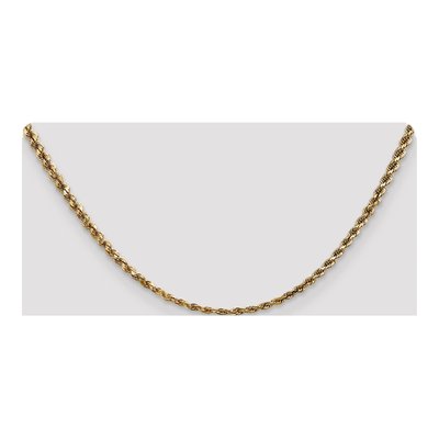 14K Yellow Gold 3.5mm Handmade Diamond-Cut Rope Chain – view 6