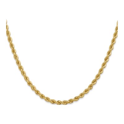 14K Yellow Gold 3.65mm Handmade Rope Chain – view 4