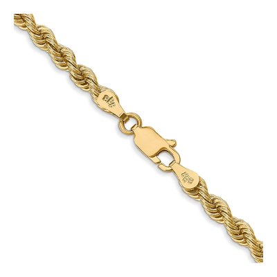 14K Yellow Gold 3.65mm Handmade Rope Chain – view 5