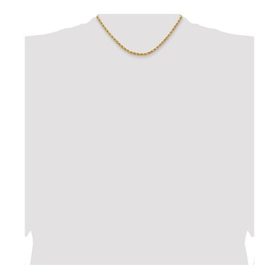 14K Yellow Gold 3.75mm Diamond-Cut Rope Chain – view 5
