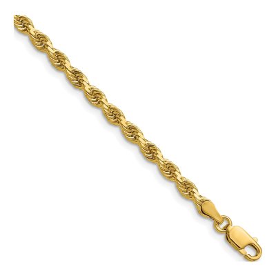 14K Yellow Gold 3.75mm Diamond-Cut Rope Chain