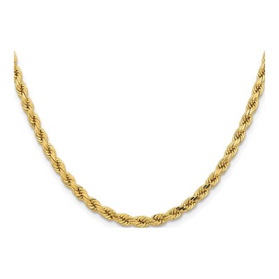 14K Yellow Gold 4.25mm Diamond-Cut Rope Chain – view 4