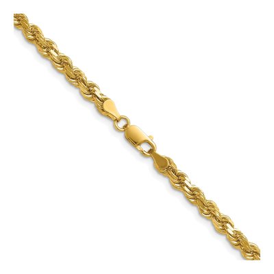 14K Yellow Gold 4.25mm Diamond-Cut Rope Chain – view 5