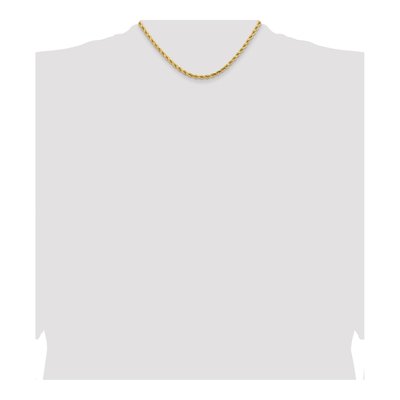 14K Yellow Gold 4.25mm Diamond-Cut Rope Chain – view 6