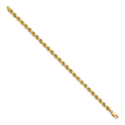 14K Yellow Gold 4.25mm Rope Chain Bracelet – view 3