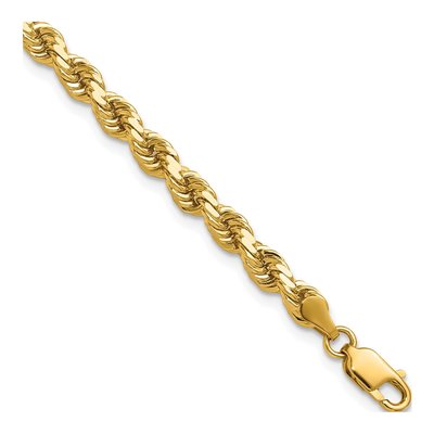 14K Yellow Gold 4.25mm Rope Chain Bracelet
