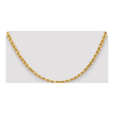 14K Yellow Gold 4.5mm Handmade Diamond-Cut Rope Chain – view 6