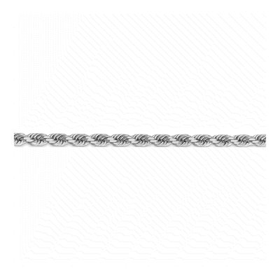 14K White Gold 4.5mm Diamond-Cut Rope Chain, 30in – view 5
