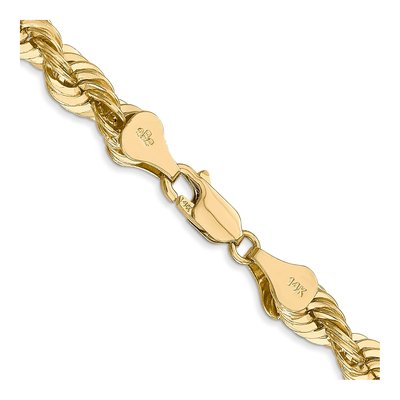 14K Yellow Gold 6mm Handmade Rope Chain – view 5