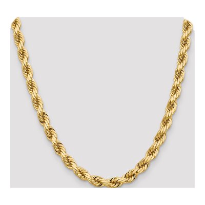 14K Yellow Gold 8mm Diamond-Cut Rope Chain – view 6