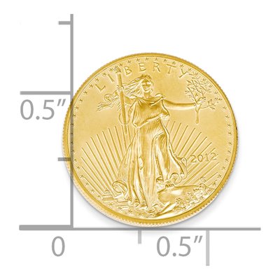 22K Yellow Gold 1/10 oz American Eagle Coin – view 2