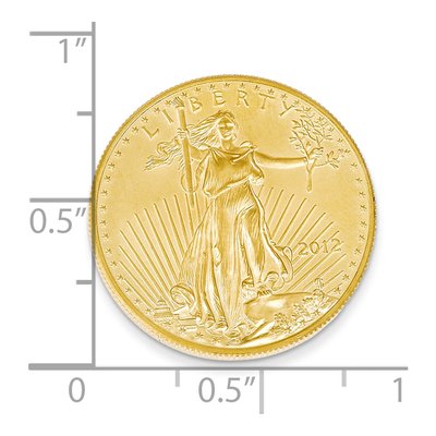 22K Yellow Gold 1/4 oz American Eagle Coin, 22 mm – view 2
