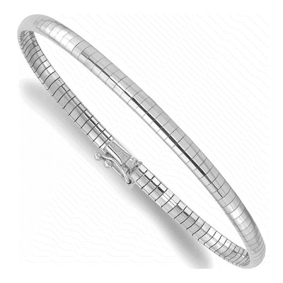 14K White Gold Omega Bracelet – view 4