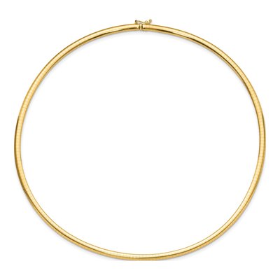 14K Yellow Gold Domed Omega Necklace – view 4