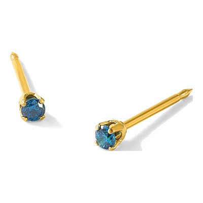 Stainless Steel Round CZ Stud Earrings – view 4