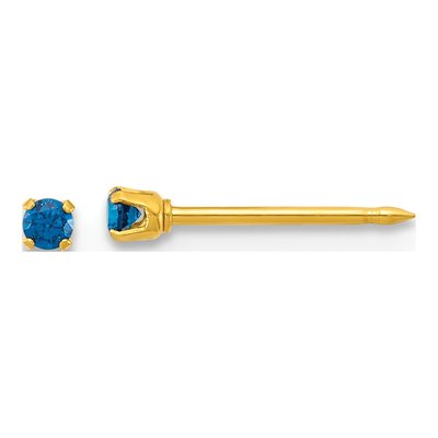 Stainless Steel Round CZ Stud Earrings