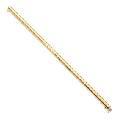 14K Yellow Gold Domed Omega Bracelet – view 3